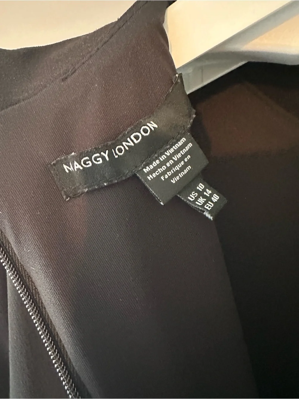 Maggy London Black Midi Tie-Neck Sheath Dress - Picture 5 of 5